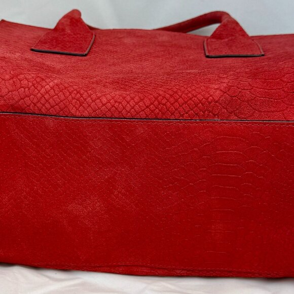 Kate Spade Elsie Street Exotic Meriwether Satchel Geranium Suede - Picture 3 of 6